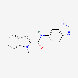 molecular formula C17H14N4O B13360435 N-(1H-benzimidazol-5-yl)-1-methyl-1H-indole-2-carboxamide 