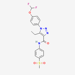 1-[4-(difluoromethoxy)phenyl]-5-ethyl-N-[4-(methylsulfonyl)phenyl]-1H-1,2,3-triazole-4-carboxamide