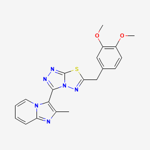 3-[6-(3,4-Dimethoxybenzyl)[1,2,4]triazolo[3,4-b][1,3,4]thiadiazol-3-yl]-2-methylimidazo[1,2-a]pyridine