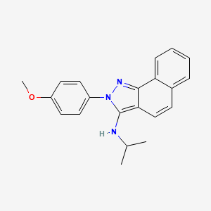 molecular formula C21H21N3O B13360458 N-isopropyl-2-(4-methoxyphenyl)-2H-benzo[g]indazol-3-amine 