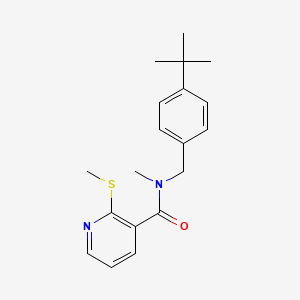 molecular formula C19H24N2OS B13360469 N-(4-(tert-Butyl)benzyl)-N-methyl-2-(methylthio)nicotinamide 