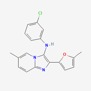 N-(3-chlorophenyl)-6-methyl-2-(5-methyl-2-furyl)imidazo[1,2-a]pyridin-3-amine