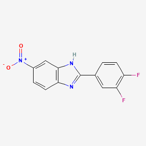 molecular formula C13H7F2N3O2 B13360490 2-(3,4-Difluorophenyl)-5-nitro-1H-benzo[d]imidazole 