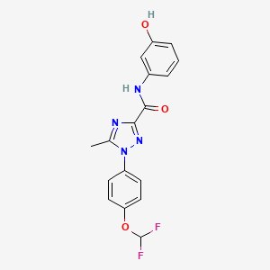 1-[4-(difluoromethoxy)phenyl]-N-(3-hydroxyphenyl)-5-methyl-1H-1,2,4-triazole-3-carboxamide