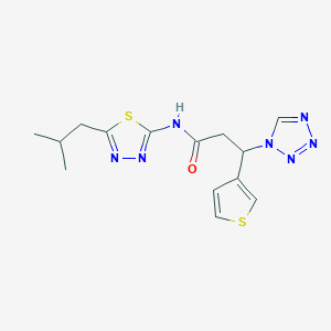 N-(5-isobutyl-1,3,4-thiadiazol-2-yl)-3-(1H-tetraazol-1-yl)-3-(3-thienyl)propanamide