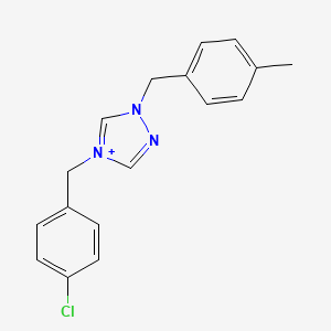 4-(4-chlorobenzyl)-1-(4-methylbenzyl)-1H-1,2,4-triazol-4-ium