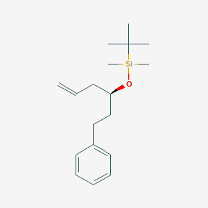 molecular formula C18H30OSi B13360518 (S)-tert-Butyldimethyl((1-phenylhex-5-en-3-yl)oxy)silane 