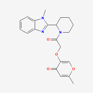 2-methyl-5-{2-[2-(1-methyl-1H-benzimidazol-2-yl)-1-piperidinyl]-2-oxoethoxy}-4H-pyran-4-one