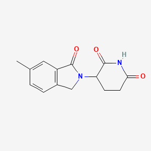 molecular formula C14H14N2O3 B13360551 3-(6-Methyl-1-oxoisoindolin-2-yl)piperidine-2,6-dione 