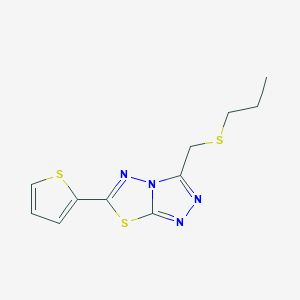 3-[(Propylsulfanyl)methyl]-6-(thiophen-2-yl)[1,2,4]triazolo[3,4-b][1,3,4]thiadiazole