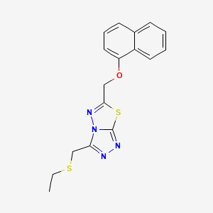 {3-[(Ethylsulfanyl)methyl][1,2,4]triazolo[3,4-b][1,3,4]thiadiazol-6-yl}methyl 1-naphthyl ether