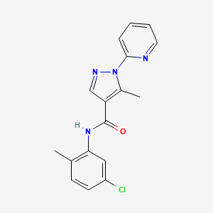 N-(5-chloro-2-methylphenyl)-5-methyl-1-(2-pyridinyl)-1H-pyrazole-4-carboxamide