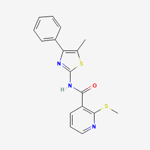 N-(5-Methyl-4-phenylthiazol-2-yl)-2-(methylthio)nicotinamide