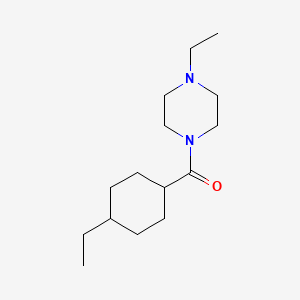 molecular formula C15H28N2O B13360607 1-Ethyl-4-[(4-ethylcyclohexyl)carbonyl]piperazine 