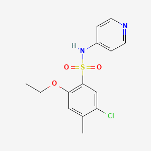 molecular formula C14H15ClN2O3S B13360612 5-chloro-2-ethoxy-4-methyl-N-(4-pyridinyl)benzenesulfonamide 