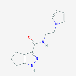 N-[2-(1H-pyrrol-1-yl)ethyl]-2,4,5,6-tetrahydrocyclopenta[c]pyrazole-3-carboxamide