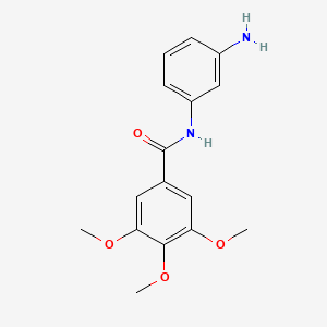 molecular formula C16H18N2O4 B1336066 N-(3-氨基苯基)-3,4,5-三甲氧基苯甲酰胺 CAS No. 613656-91-0