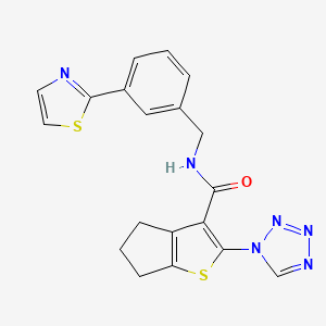 2-(1H-tetraazol-1-yl)-N-[3-(1,3-thiazol-2-yl)benzyl]-5,6-dihydro-4H-cyclopenta[b]thiophene-3-carboxamide