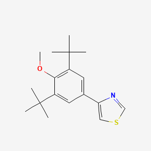 molecular formula C18H25NOS B1336068 4-(3,5-二叔丁基-4-甲氧基苯基)-1,3-噻唑 CAS No. 383144-83-0