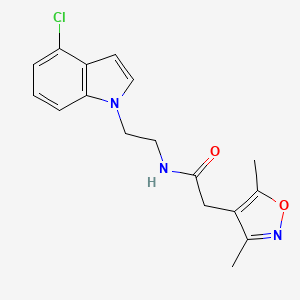 N-[2-(4-chloro-1H-indol-1-yl)ethyl]-2-(3,5-dimethyl-1,2-oxazol-4-yl)acetamide