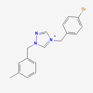 4-(4-bromobenzyl)-1-(3-methylbenzyl)-1H-1,2,4-triazol-4-ium