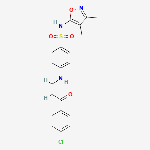 4-{[3-(4-chlorophenyl)-3-oxo-1-propenyl]amino}-N-(3,4-dimethyl-5-isoxazolyl)benzenesulfonamide