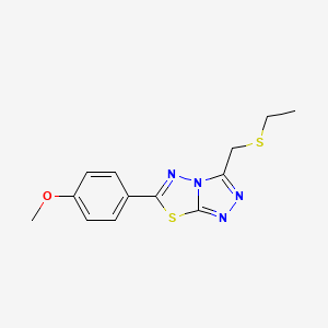 3-[(Ethylsulfanyl)methyl]-6-(4-methoxyphenyl)[1,2,4]triazolo[3,4-b][1,3,4]thiadiazole