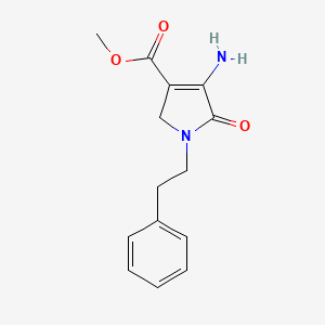 methyl 4-amino-5-oxo-1-(2-phenylethyl)-2,5-dihydro-1H-pyrrole-3-carboxylate