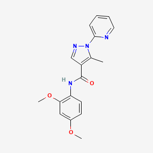 N-(2,4-dimethoxyphenyl)-5-methyl-1-(2-pyridinyl)-1H-pyrazole-4-carboxamide