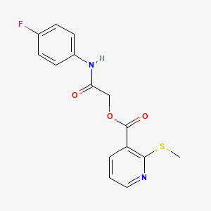 2-((4-Fluorophenyl)amino)-2-oxoethyl 2-(methylthio)nicotinate