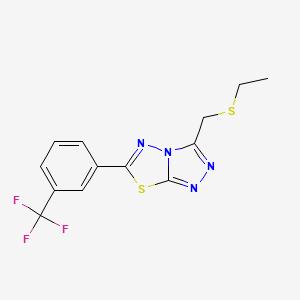 3-[(Ethylsulfanyl)methyl]-6-[3-(trifluoromethyl)phenyl][1,2,4]triazolo[3,4-b][1,3,4]thiadiazole