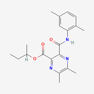 Sec-butyl 3-[(2,5-dimethylanilino)carbonyl]-5,6-dimethyl-2-pyrazinecarboxylate