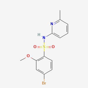 molecular formula C13H13BrN2O3S B13360815 4-bromo-2-methoxy-N-(6-methyl-2-pyridinyl)benzenesulfonamide 