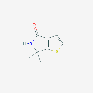 molecular formula C8H9NOS B13360860 6,6-Dimethyl-5,6-dihydro-4H-thieno[2,3-c]pyrrol-4-one 