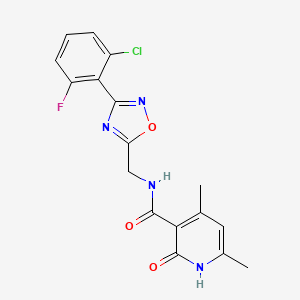 N-{[3-(2-chloro-6-fluorophenyl)-1,2,4-oxadiazol-5-yl]methyl}-2-hydroxy-4,6-dimethylpyridine-3-carboxamide