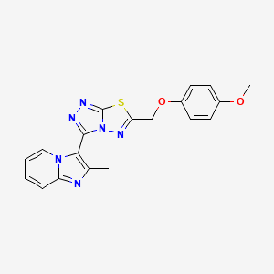 3-{6-[(4-Methoxyphenoxy)methyl][1,2,4]triazolo[3,4-b][1,3,4]thiadiazol-3-yl}-2-methylimidazo[1,2-a]pyridine