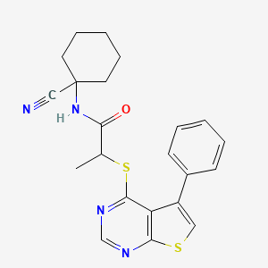 N-(1-Cyanocyclohexyl)-2-((5-phenylthieno[2,3-d]pyrimidin-4-yl)thio)propanamide