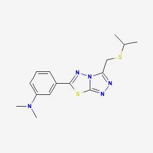 3-{3-[(isopropylsulfanyl)methyl][1,2,4]triazolo[3,4-b][1,3,4]thiadiazol-6-yl}-N,N-dimethylaniline