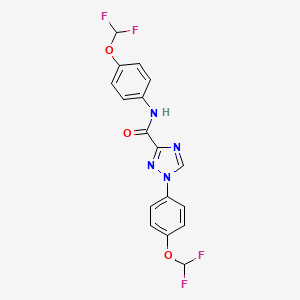 N,1-bis[4-(difluoromethoxy)phenyl]-1H-1,2,4-triazole-3-carboxamide