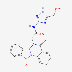 2-(5,11-dioxo-6a,11-dihydroisoindolo[2,1-a]quinazolin-6(5H)-yl)-N-[3-(methoxymethyl)-1H-1,2,4-triazol-5-yl]acetamide