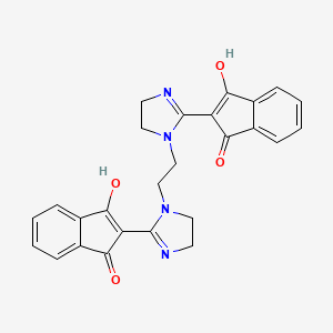 2-(1-{2-[2-(1,3-dioxo-1,3-dihydro-2H-inden-2-ylidene)-1-imidazolidinyl]ethyl}-2-imidazolidinylidene)-1H-indene-1,3(2H)-dione