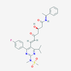 molecular formula C30H35FN4O5S B13361018 (R,E)-7-(4-(4-Fluorophenyl)-6-isopropyl-2-(N-methylmethylsulfonamido)pyrimidin-5-yl)-3-hydroxy-5-oxo-N-((R)-1-phenylethyl)hept-6-enamide 