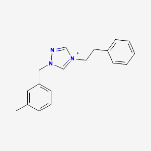 1-(3-methylbenzyl)-4-(2-phenylethyl)-1H-1,2,4-triazol-4-ium