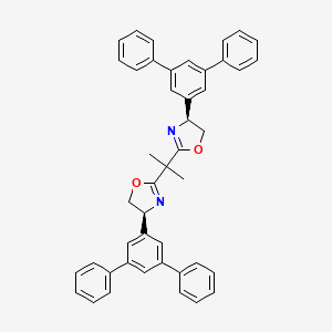 (4S)-4-(3,5-diphenylphenyl)-2-[2-[(4S)-4-(3,5-diphenylphenyl)-4,5-dihydro-1,3-oxazol-2-yl]propan-2-yl]-4,5-dihydro-1,3-oxazole