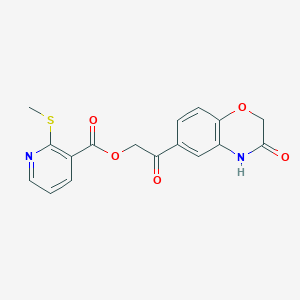 2-Oxo-2-(3-oxo-3,4-dihydro-2H-benzo[b][1,4]oxazin-6-yl)ethyl 2-(methylthio)nicotinate