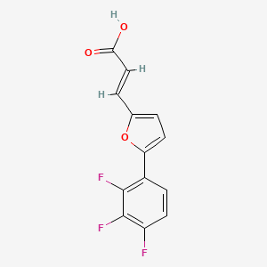 (2E)-3-[5-(2,3,4-trifluorophenyl)furan-2-yl]prop-2-enoic acid