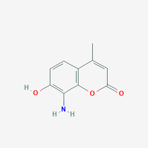 molecular formula C10H9NO3 B1336107 8-氨基-7-羟基-4-甲基-色满-2-酮 CAS No. 24618-19-7