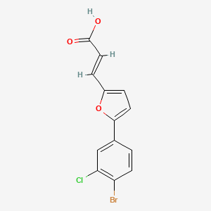 (2E)-3-[5-(4-bromo-3-chlorophenyl)furan-2-yl]prop-2-enoic acid