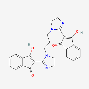 2-(1-{3-[2-(1,3-dioxo-1,3-dihydro-2H-inden-2-ylidene)-1-imidazolidinyl]propyl}-2-imidazolidinylidene)-1H-indene-1,3(2H)-dione