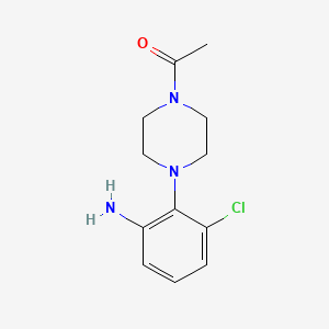 molecular formula C12H16ClN3O B1336111 2-(4-乙酰基-哌嗪-1-基)-3-氯苯胺 CAS No. 893779-10-7